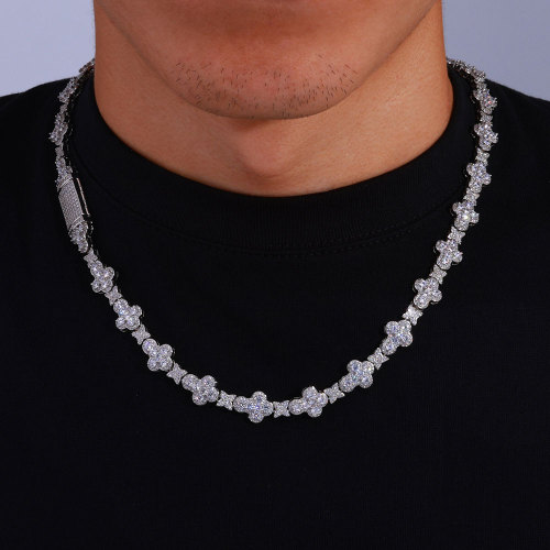 Cross Of X Iced Chain - 10mm