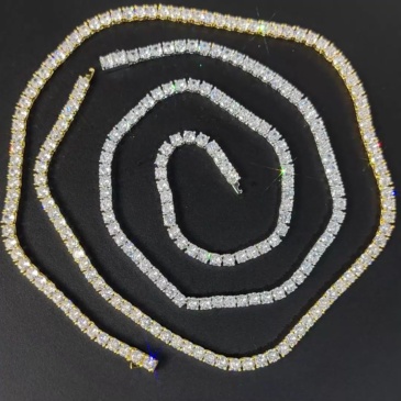 4mm Full Iced Diamond Tennis Chain Necklace