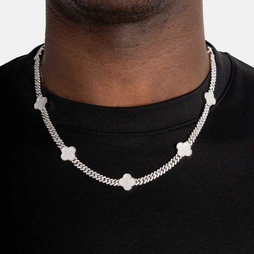 Clover Cuban Chain Necklace