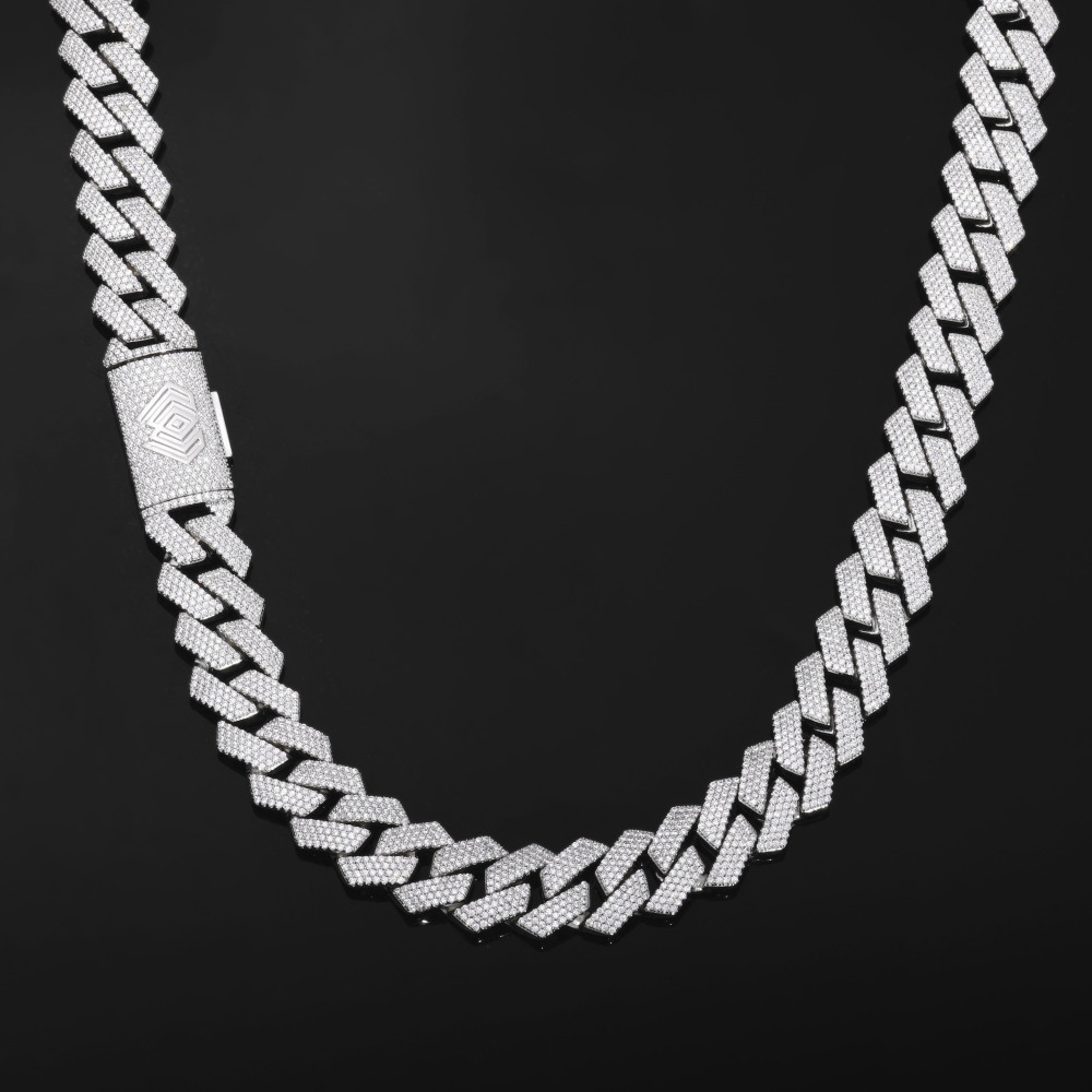 4 Rows Prong Cuban Link Chain 15mm