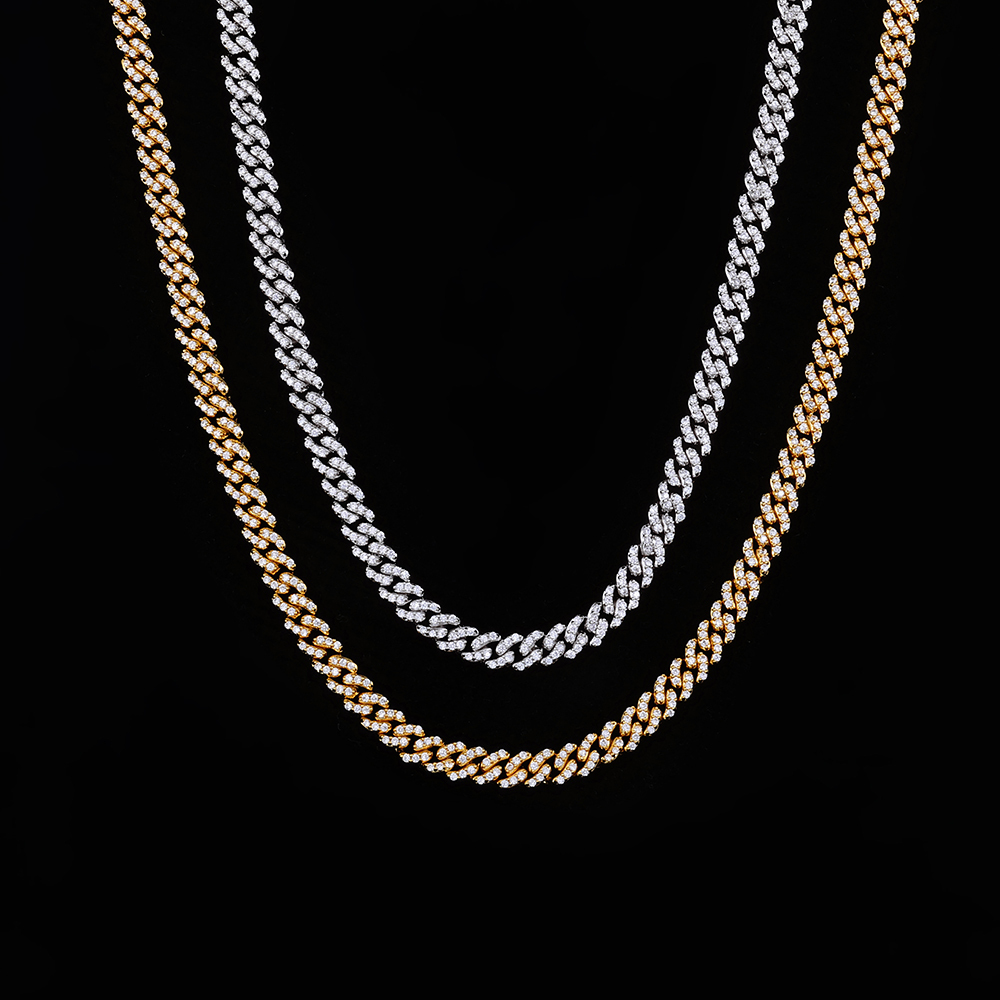 8mm Iced Out Zircon Cuban Link Necklace - ICEOMG