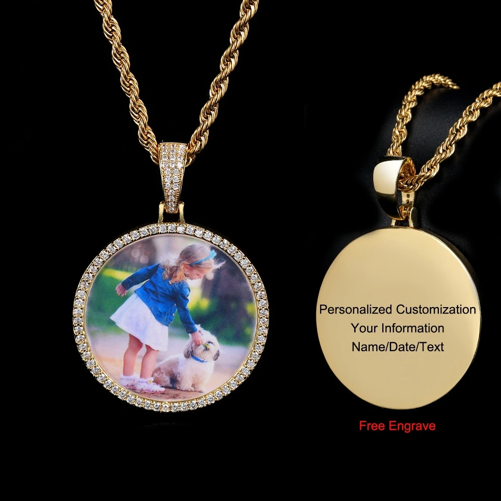 45mm Custom Photo Pendant Necklace