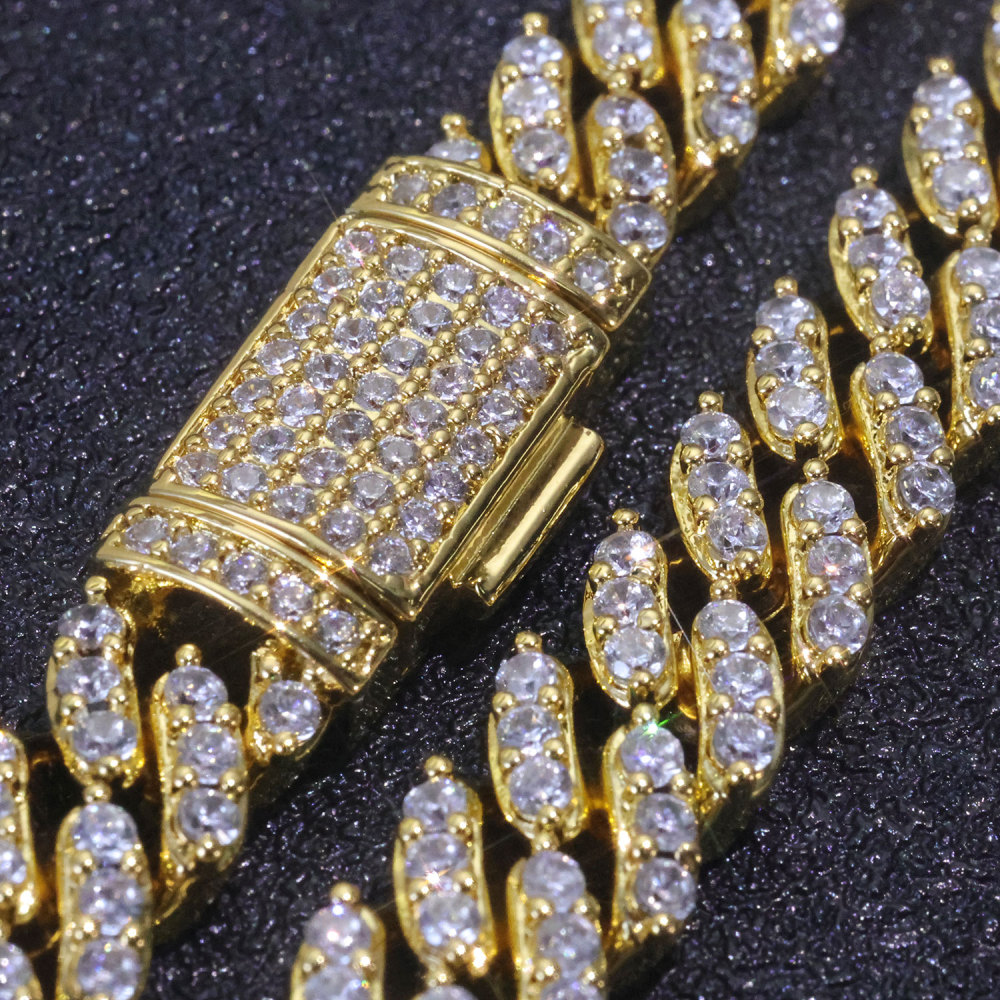 8mm Cuban link necklace with CZ shine - ICEOMG