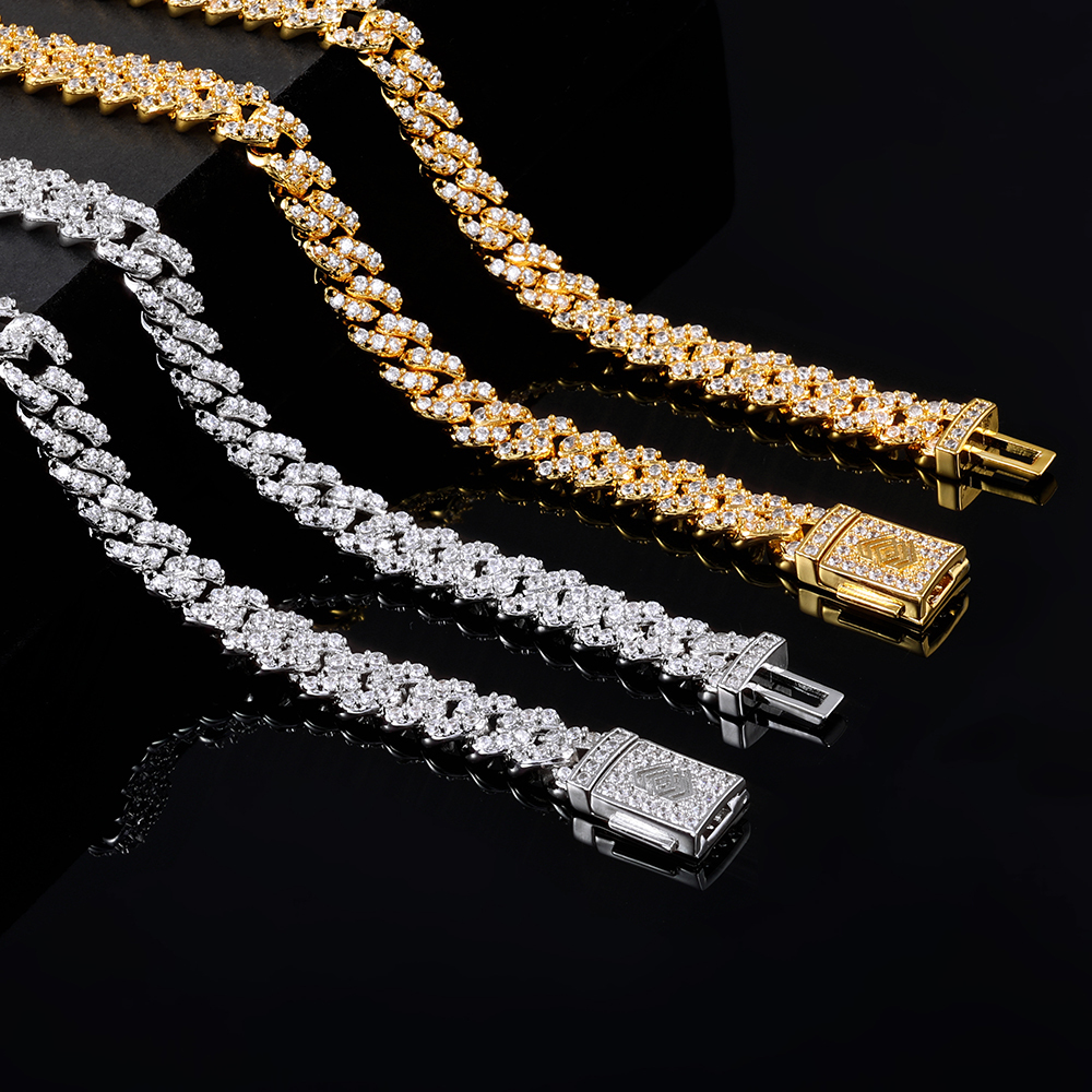 8mm Iced Out Zircon Cuban Link Necklace - ICEOMG