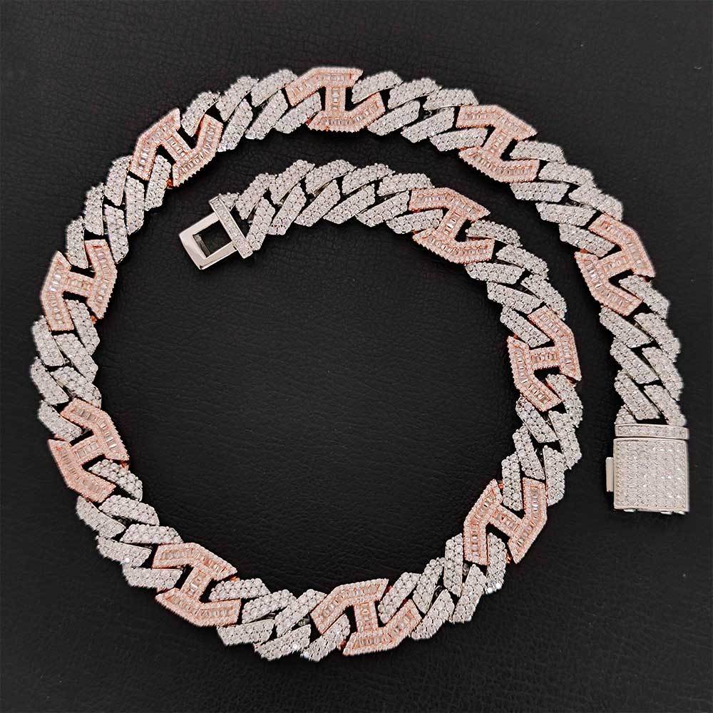 INCEOMG Hip Hop 15mm Iced Out Cuban Link Chain Necklace