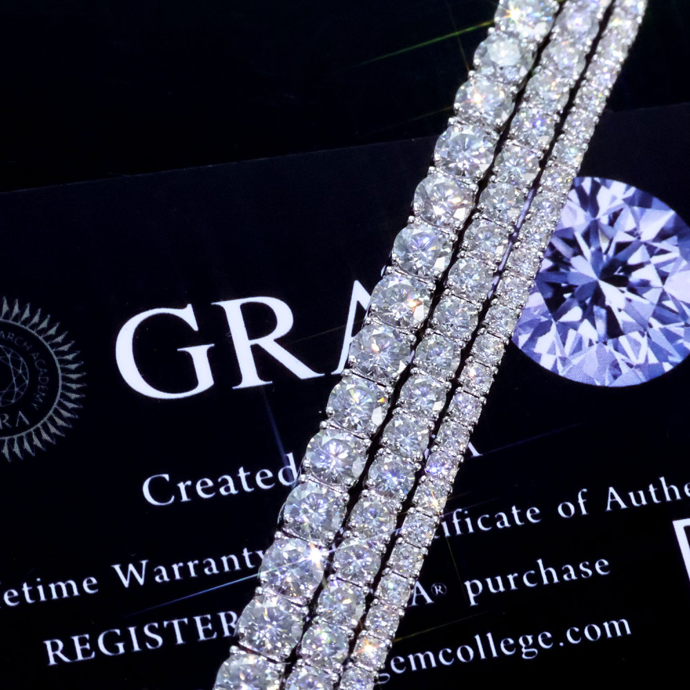 925 Silver Moissanite Tennis Chain Necklace – Iced Out Chain 2mm/3mm/4mm/5mm