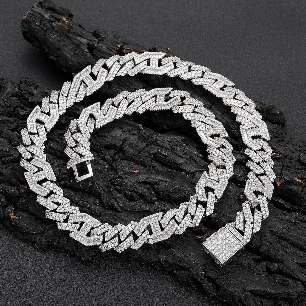15mm Iced Out Cuban Link Chain Necklace