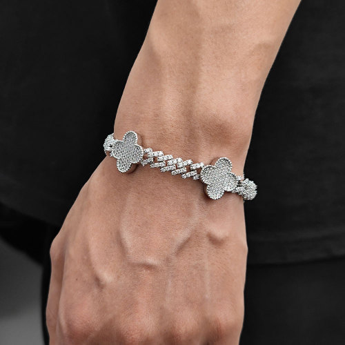 Iced Out Cz Gemstone Bracelet 10mm