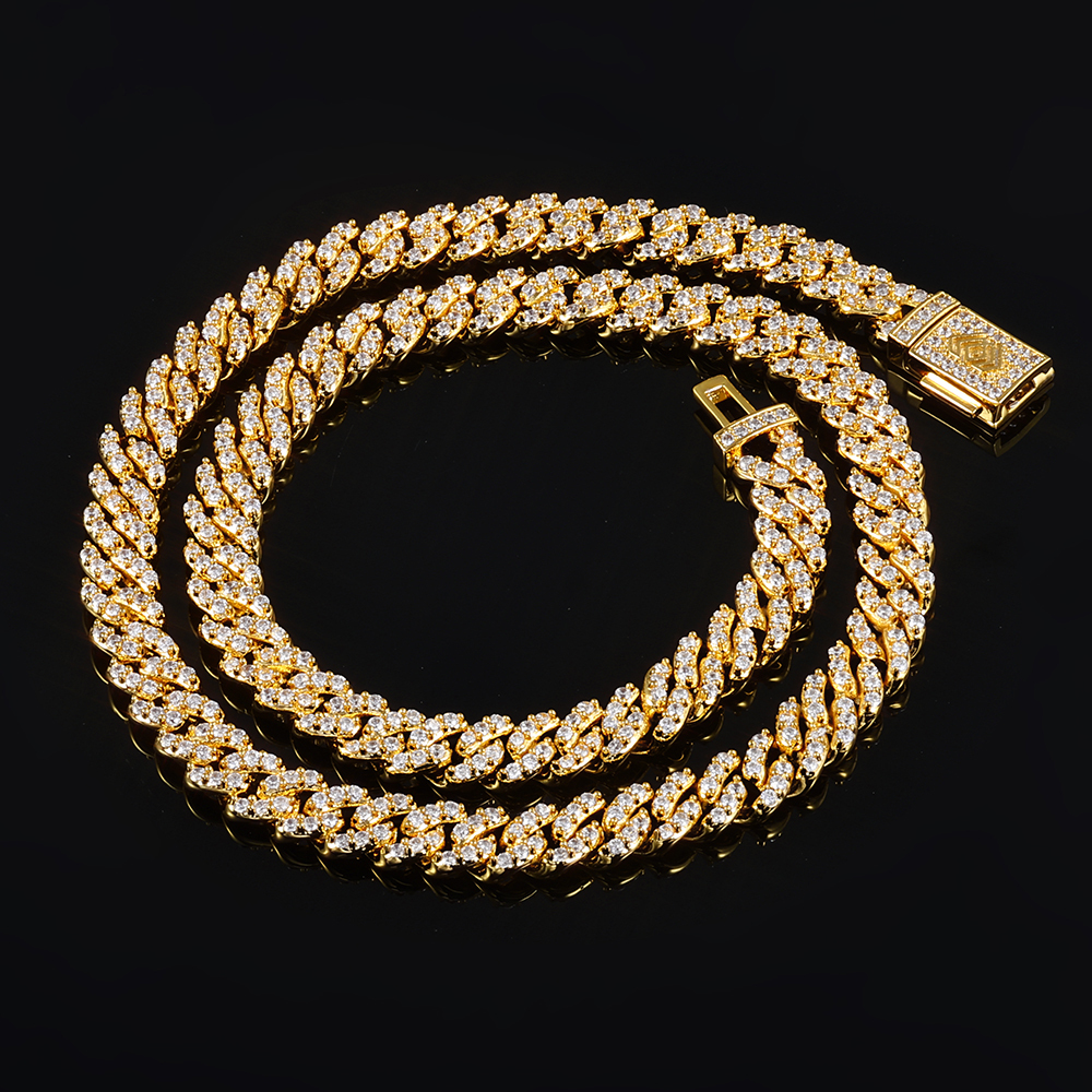 8mm Iced Out Zircon Cuban Link Necklace - ICEOMG