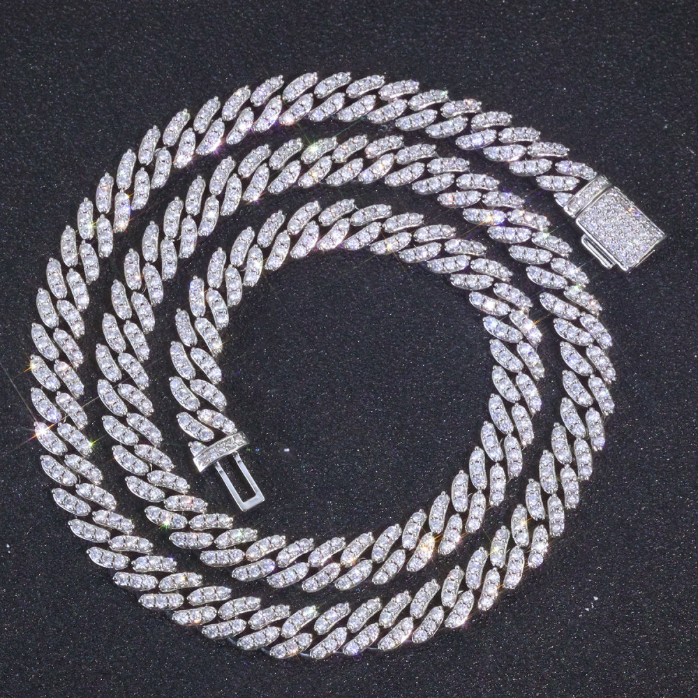 8mm Iced Out Zircon Cuban Link Necklace - ICEOMG