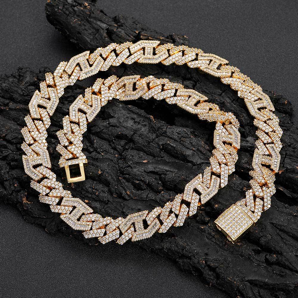 15mm Iced Out Cuban Link Chain Necklace