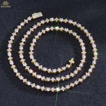 Iced Out Tennis Chain Necklace 6mm Spring