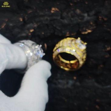 Iced Clustered Band Ring