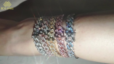 9mm Single Row Iced Out CZ Cuban Link Bracelet