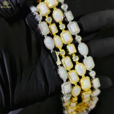 Multi-Color Opal Link Chain Gemstone Choker