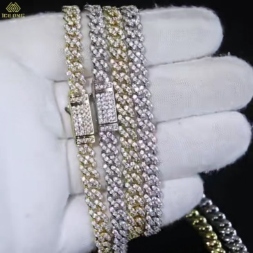 6MM Full Pave Full Pave Iced Out Cuban Chain Necklace