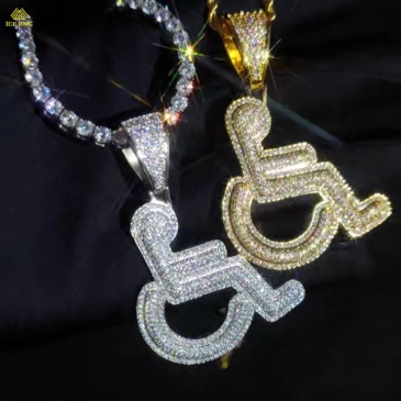 18K Gold-Plated Disabled Sign Necklace