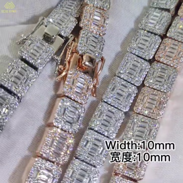 10mm Baguette CZ Tennis Choker
