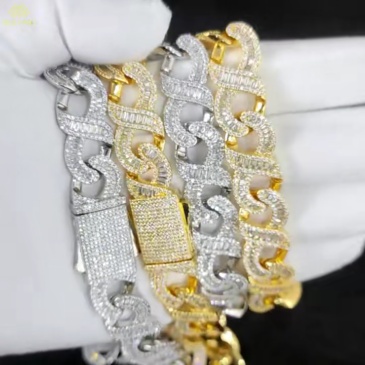 15mm Baguette Infinity Cuban Link