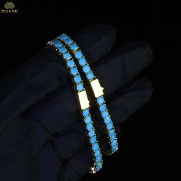 4mm Blue Turquoise Tennis Chain Bracelet
