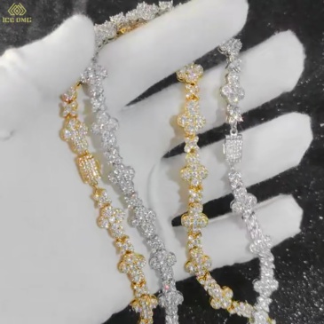 10mm Cross X Iced Chain