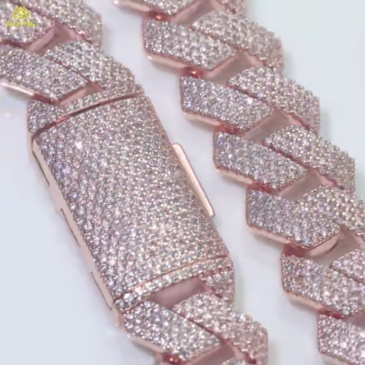 4 Rows Prong Cuban Link Chain 15mm