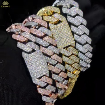 20MM 3-Row Iced Prong Cuban Chain Necklace