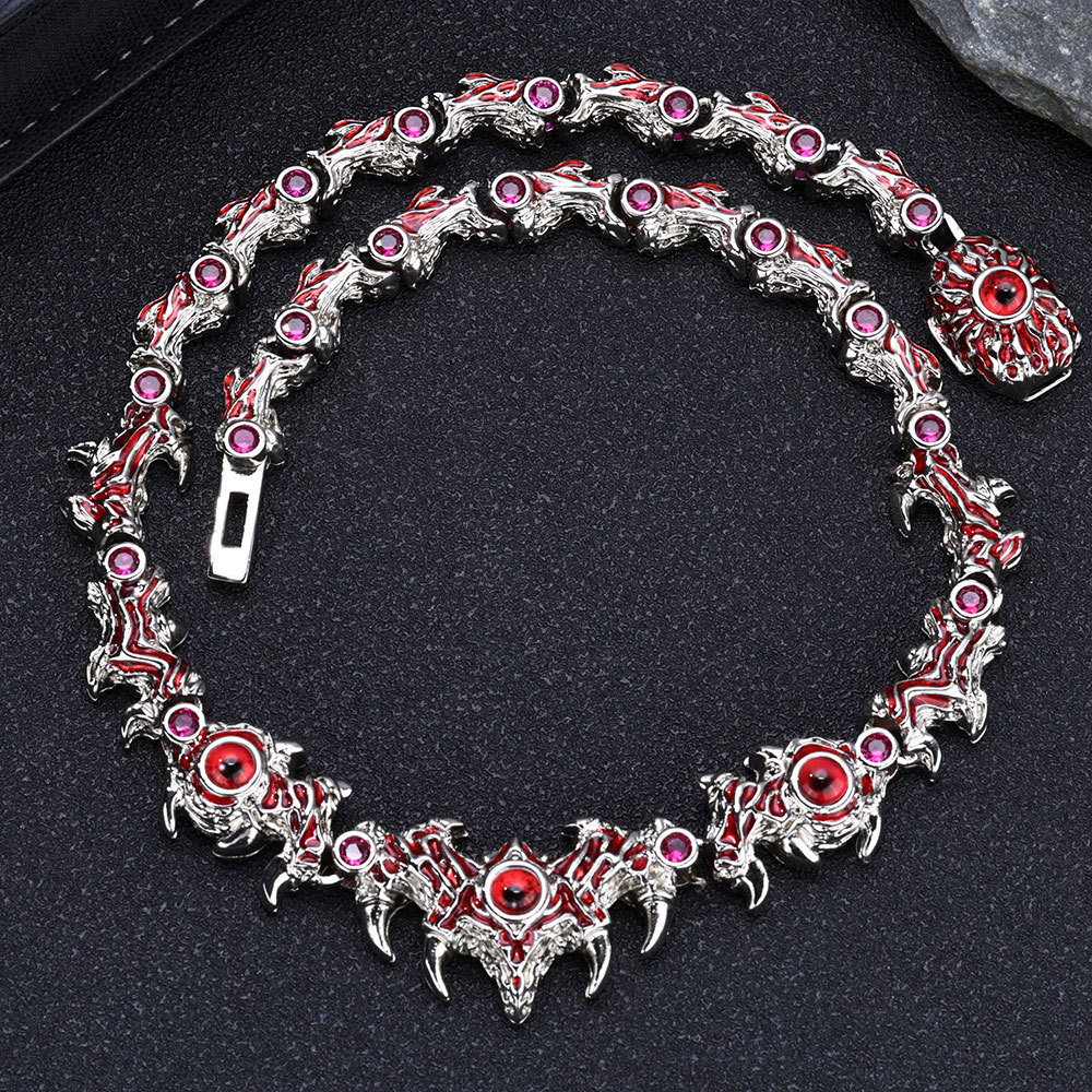 Spiked Red Eye Thorn Chain - ICEOMG