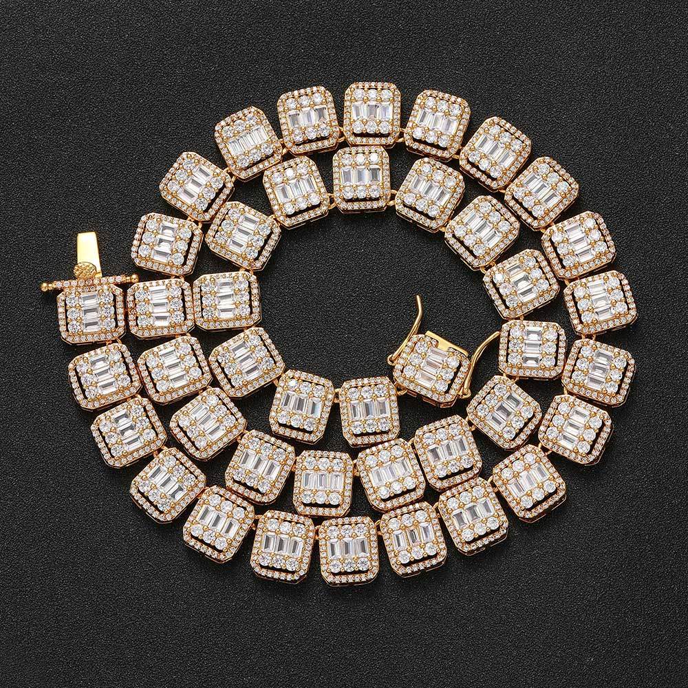 Iced Out Tennis Chain  Mixed Zircon Hip Hop Necklace