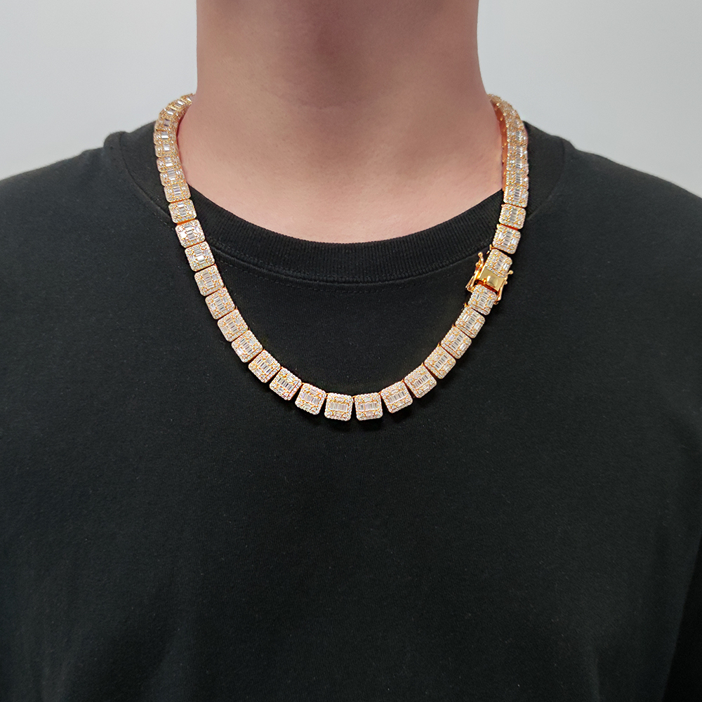10mm Baguette CZ Tennis Choker