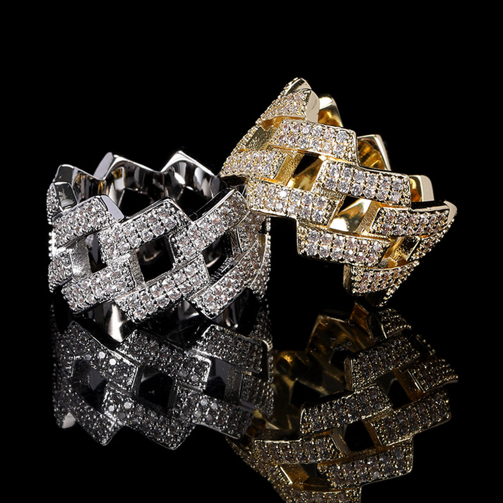 14MM Iced Prong Cuban Ring