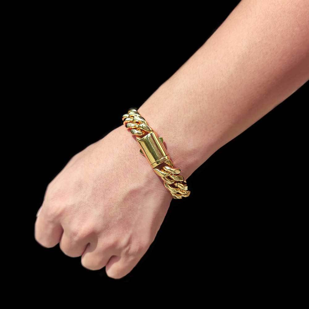 Stainless Steel Miami Cuban Link Bracelet 12mm