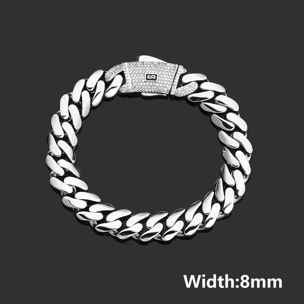 925&VVS Silver  Moissanite Cuban Bracelet