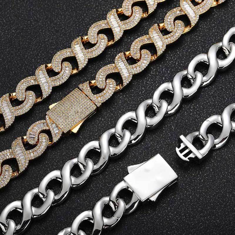 15mm Baguette Infinity Cuban Link