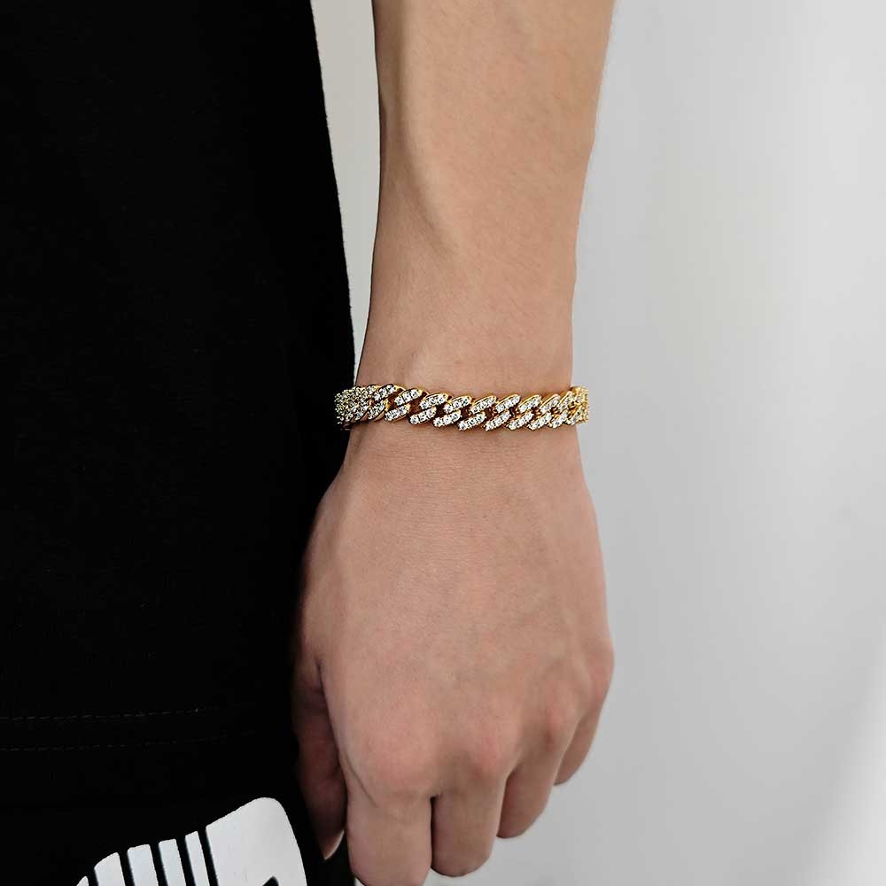 9mm Single Row Iced Out CZ Cuban Link Bracelet
