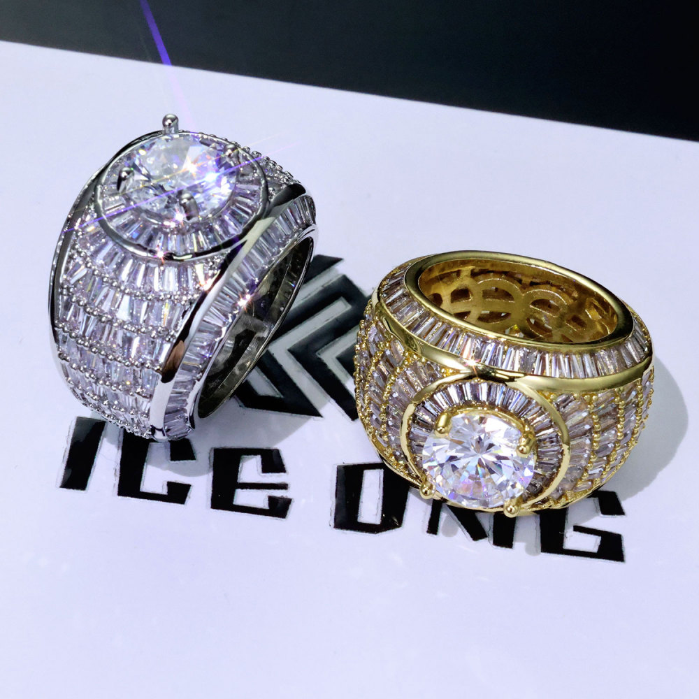 Iced Clustered Band Ring