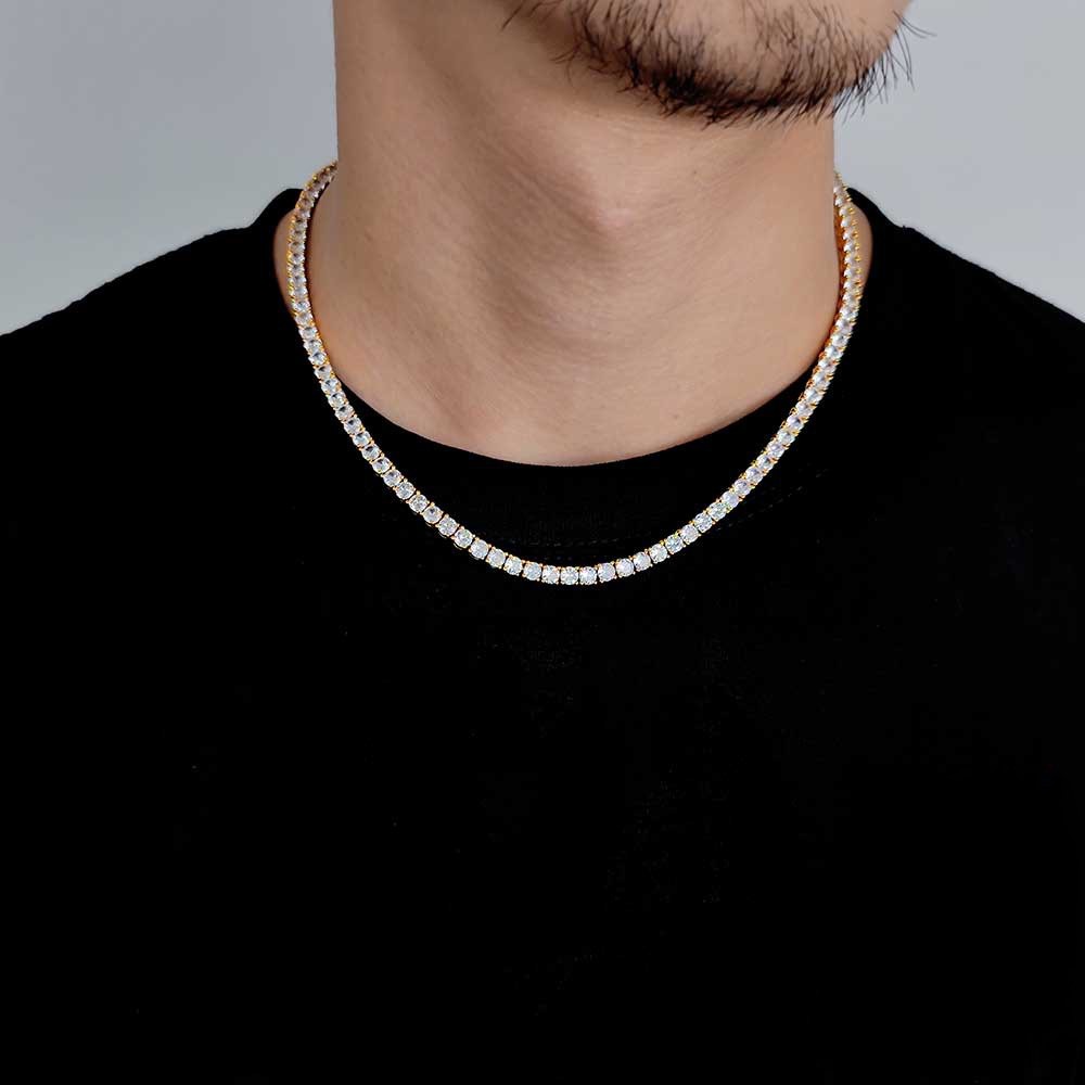 Moissanite Tennis Necklace 2mm-5mm