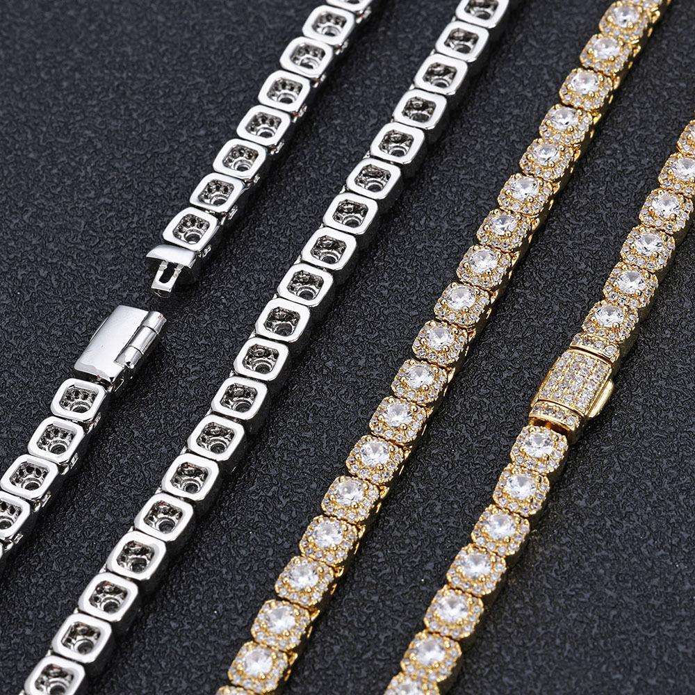 5mm High Quality Clustered Tennis Chain Necklace