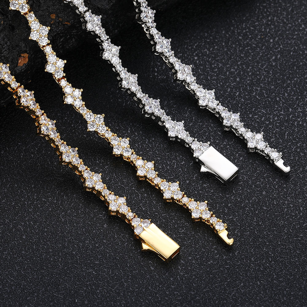 6.5mm CZ Flower Tennis Chain