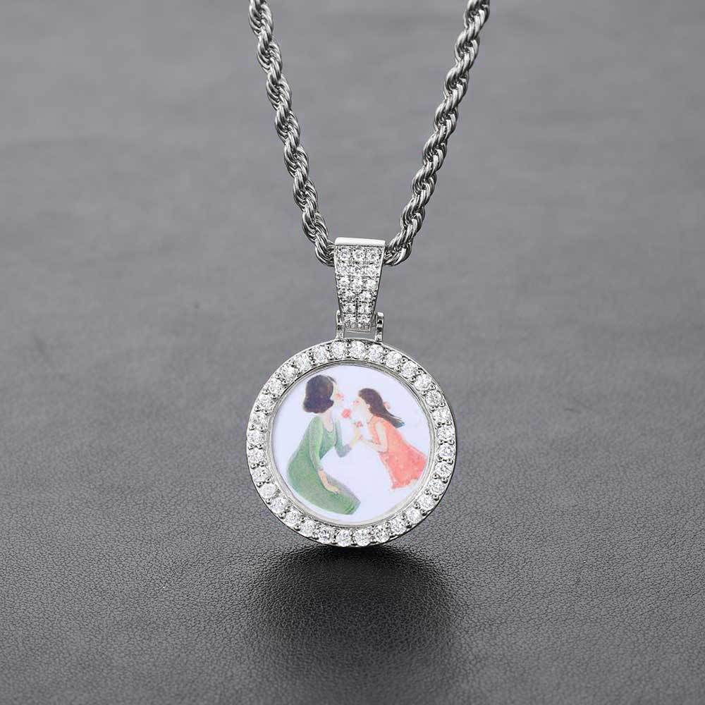26mm Custom Mini Photo Pendant Necklace