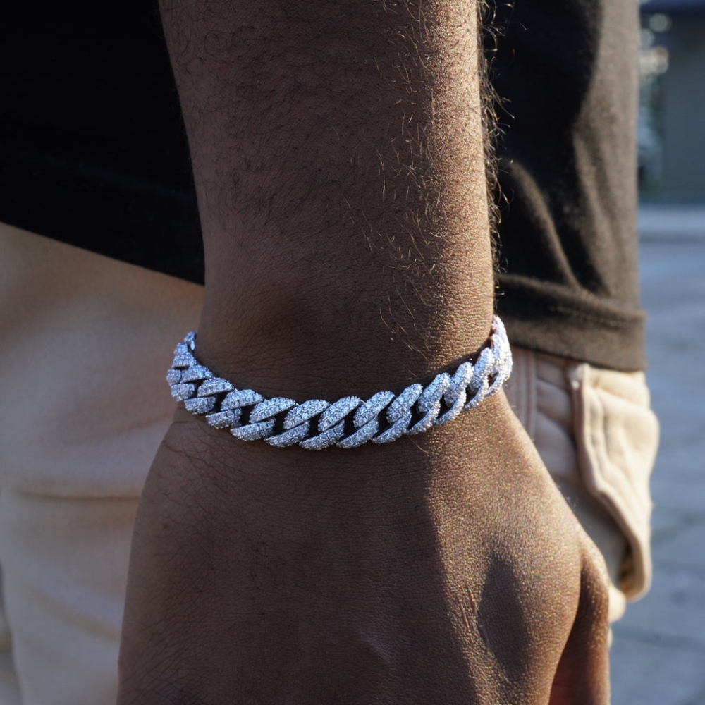10mm Iced Out Diamond Bubble Cuban Link Chain