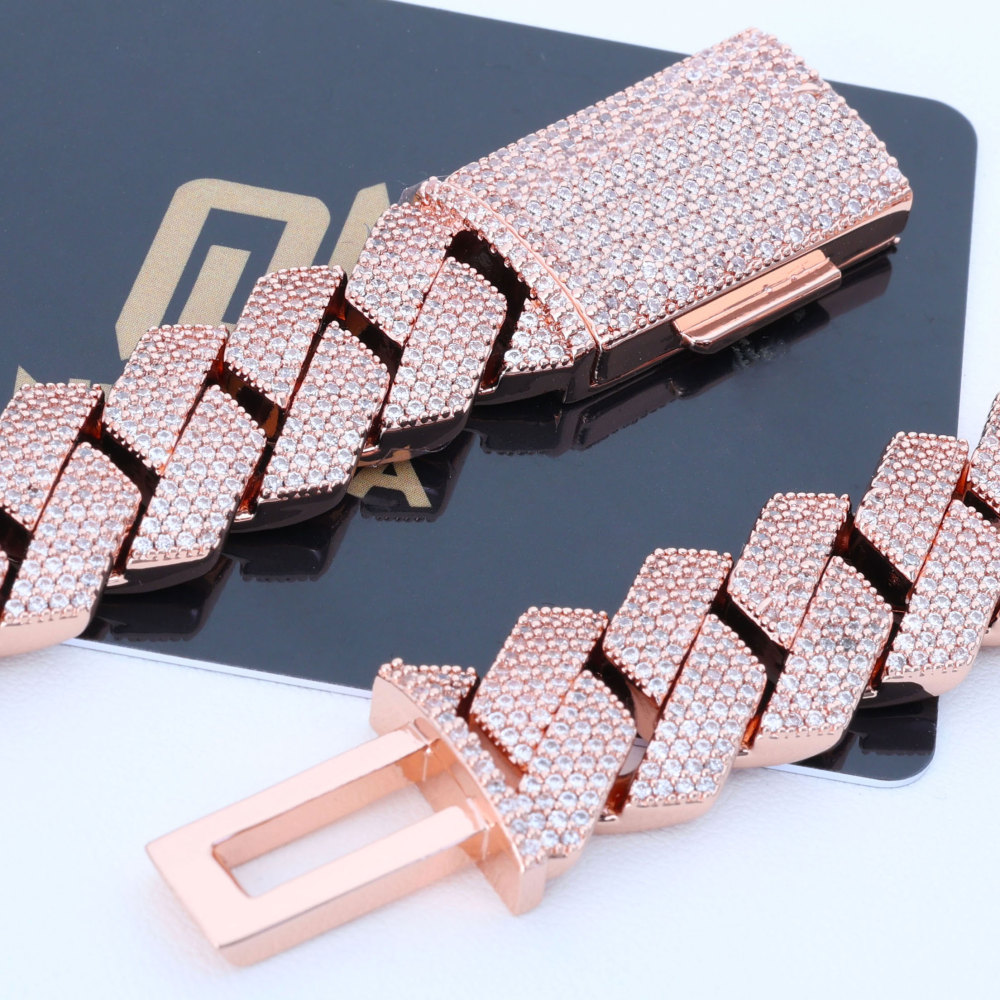 4 Rows Prong Cuban Link Chain 15mm