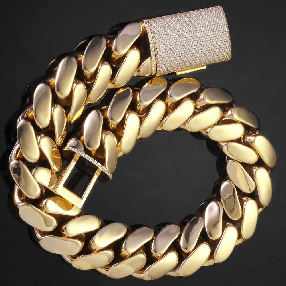 30mm Miami Cuban Link Chain Heavy Solid Big Cuban Chain