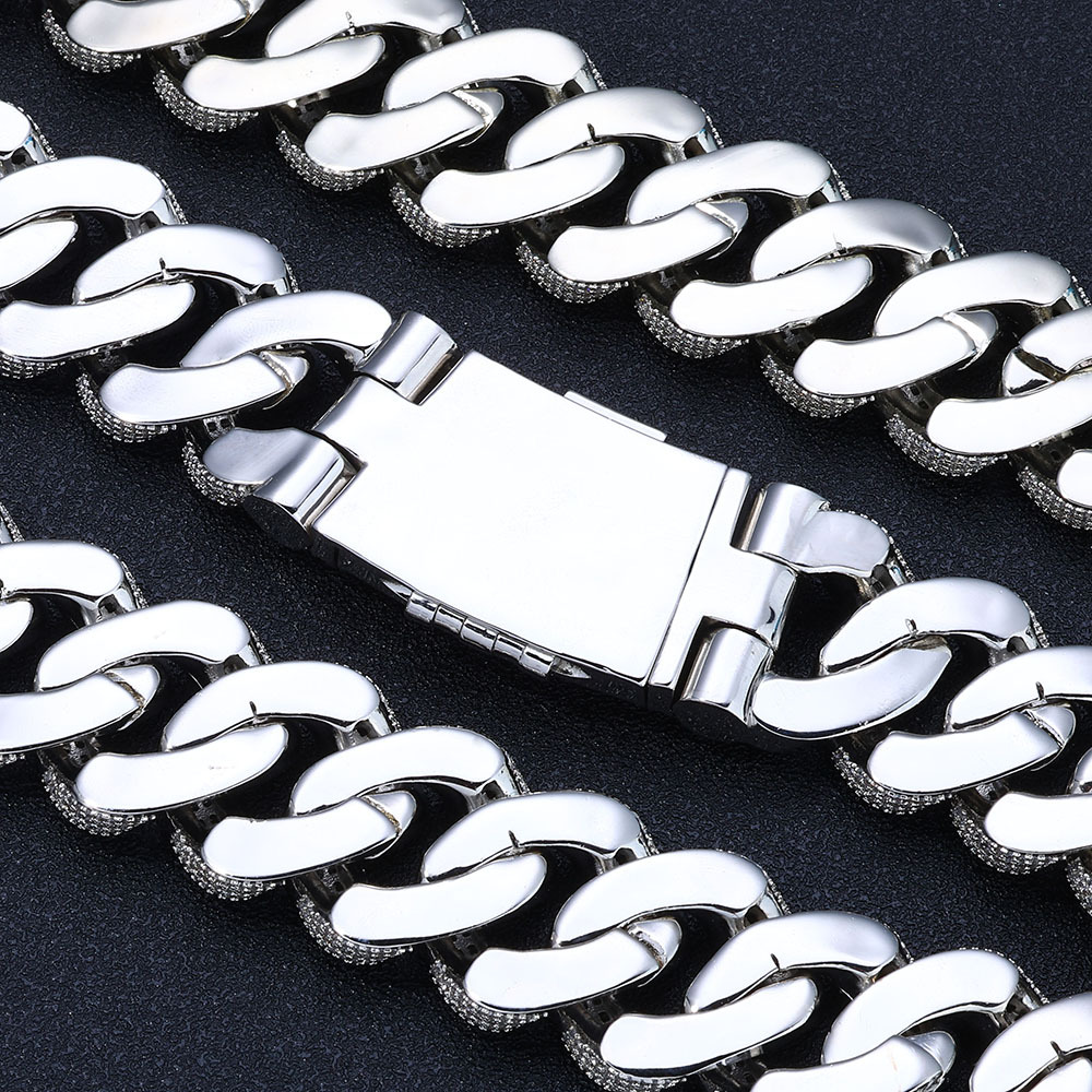 29mm Big Iced Diamond Cuban Link Chain Necklace