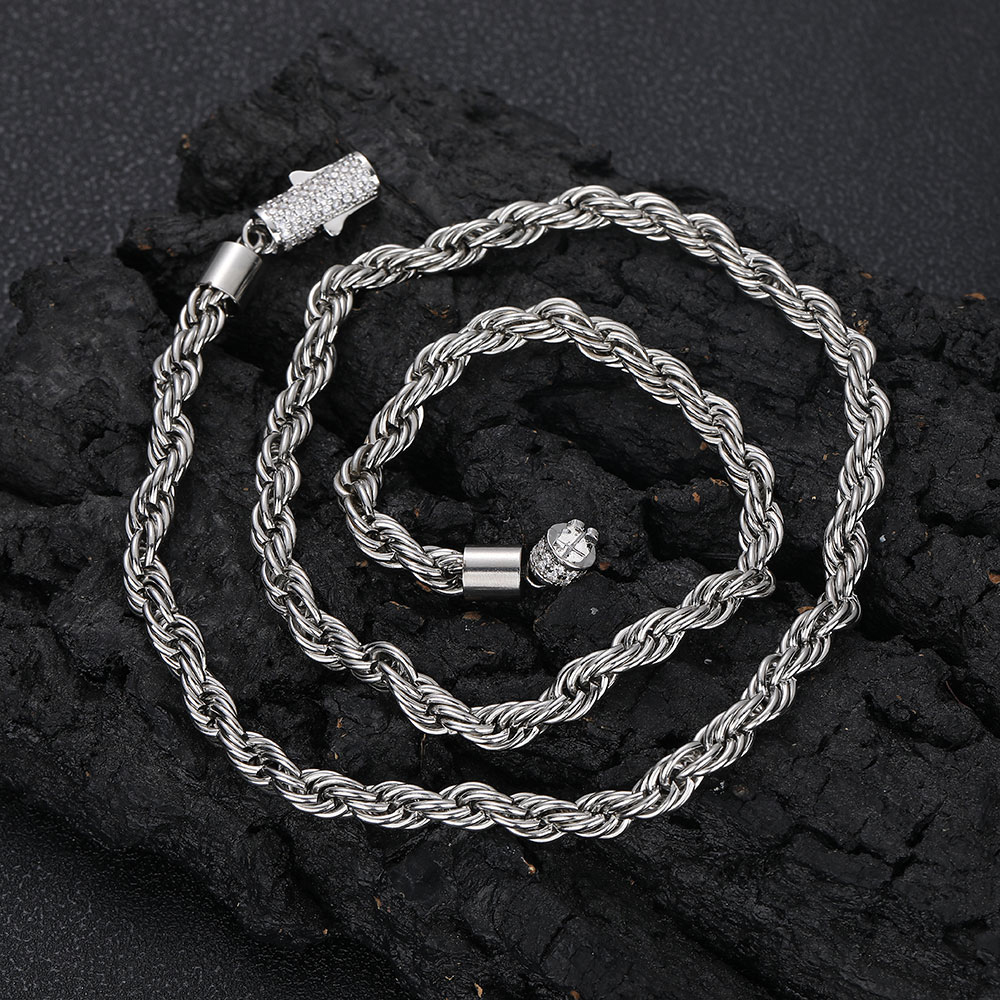 Stainless Steel Rope Chain  Hip Hop Style for Men