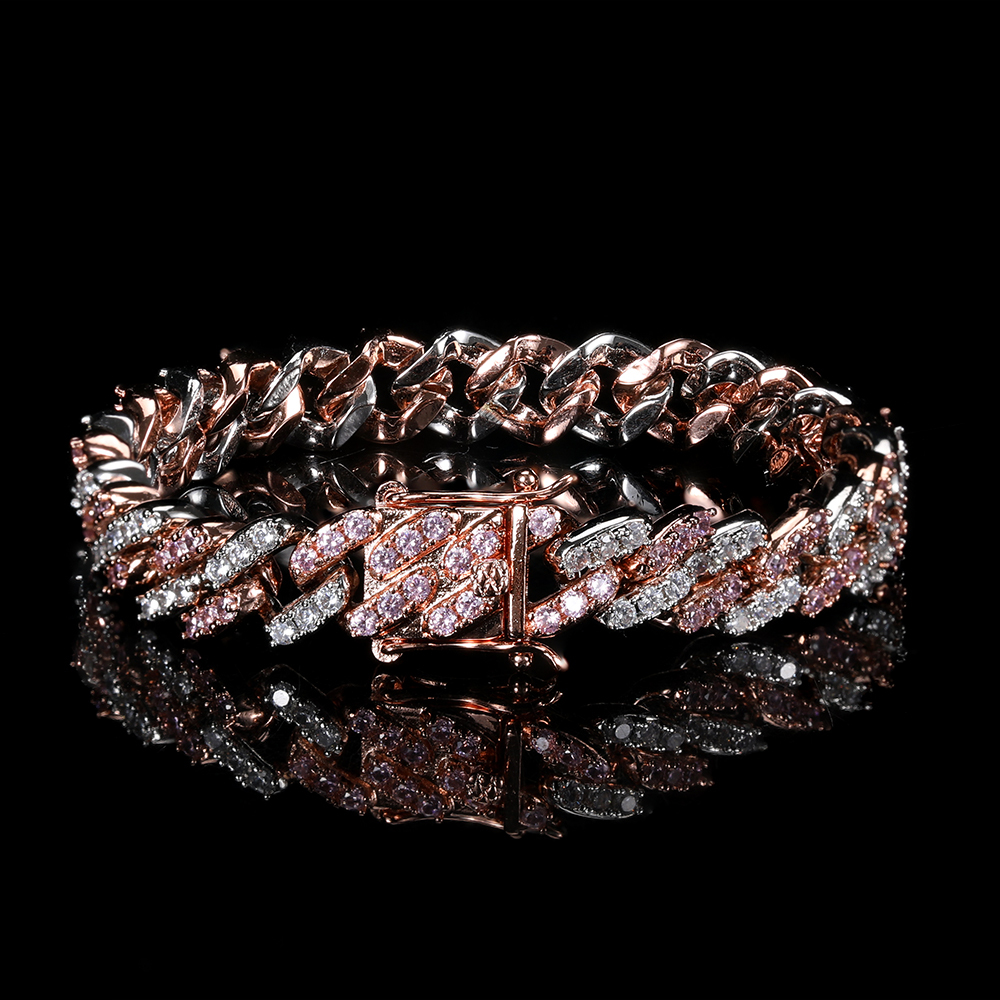 9mm Single Row Iced Out CZ Cuban Link Bracelet
