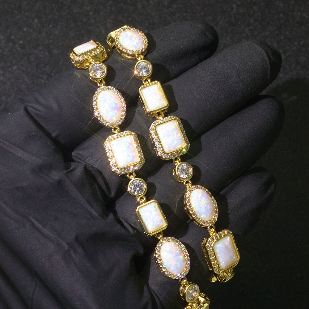 Multi-Color Opal Link Chain Gemstone Choker