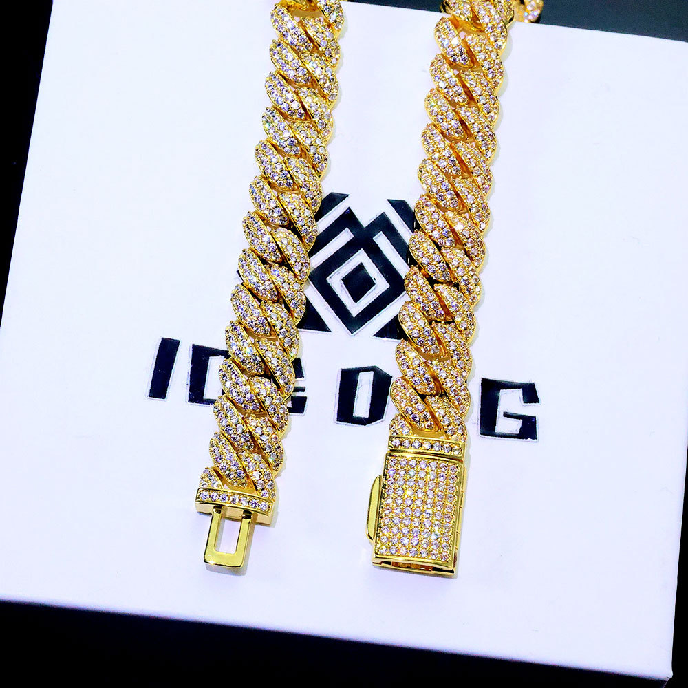 10mm Iced Out Diamond Bubble Cuban Link Chain