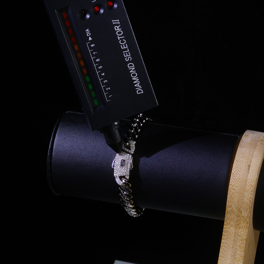 925&VVS Silver  Moissanite Cuban Bracelet