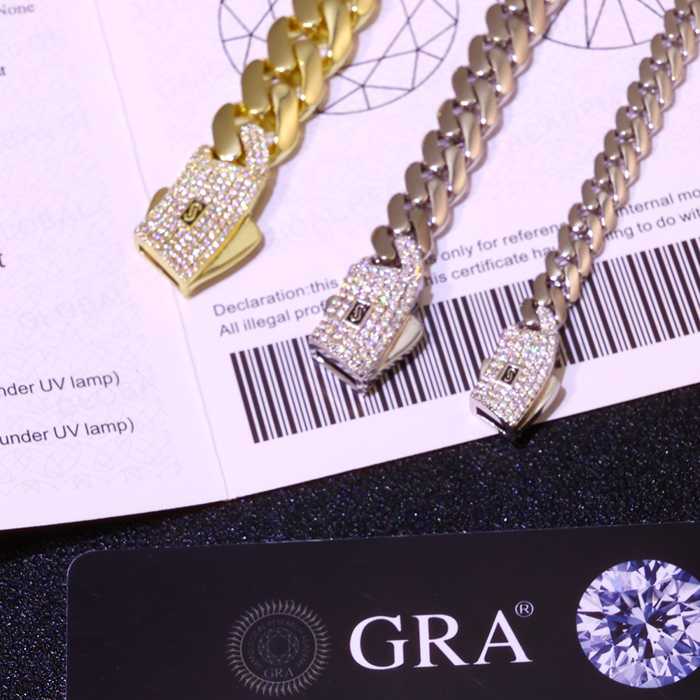 925&VVS Silver  Moissanite Cuban Bracelet
